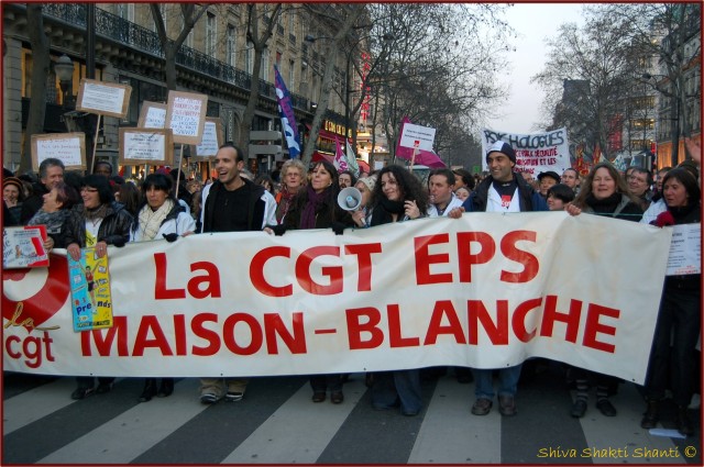 29 Janvier 2009 Manifestation greves generales PARIS place de l'Opera